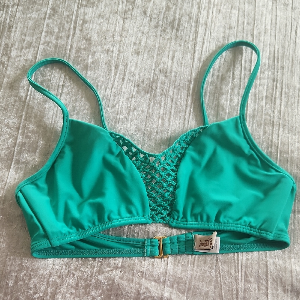 Luli Fama Turquoise Lace Bralette